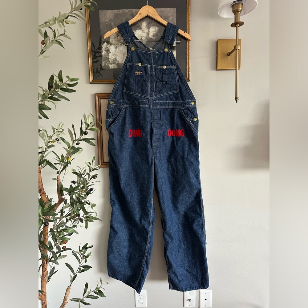 Vintage Oshkosh Bgosh Union Made Adult Overalls DING DONG - Like New XL RARE!!!